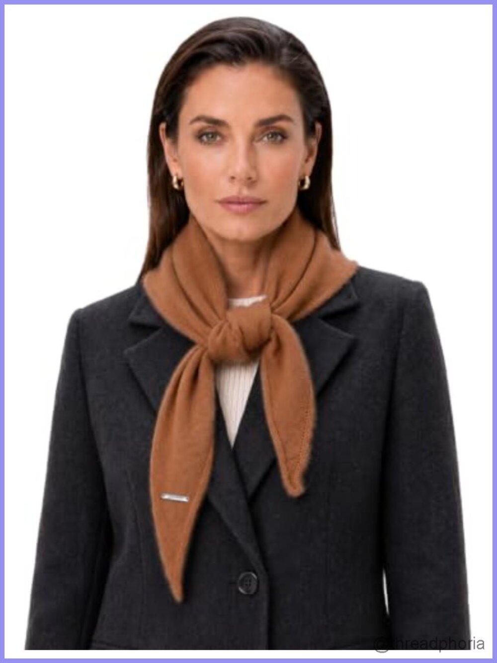 Women's Cashmere Wool Knit Triangle Scarf & Neck Warmer